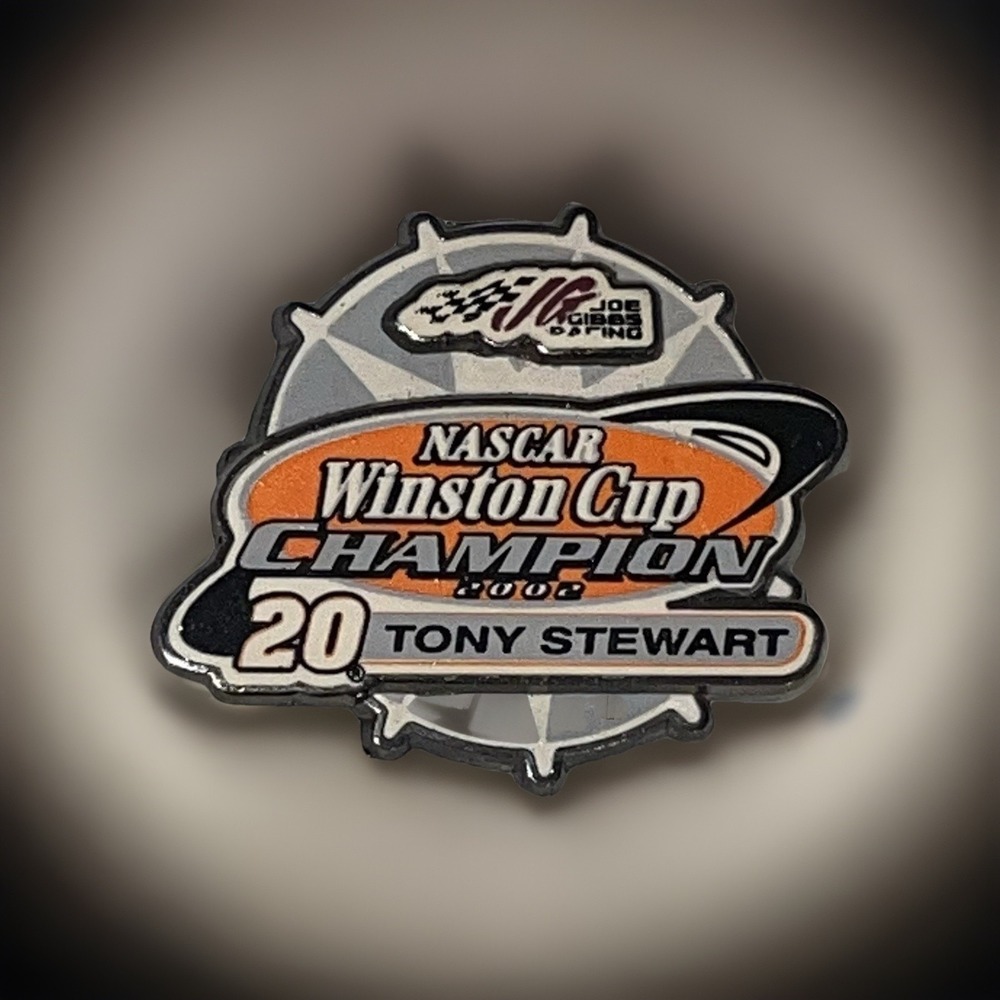 #20 Tony Stewart 2002 NASCAR WINSTON CUP CHAMPION Lapel Hat Pin Winners Circle